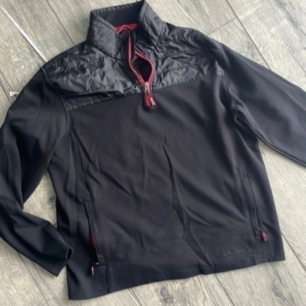 Eddie Bauer top size large black zip up sweatshirt